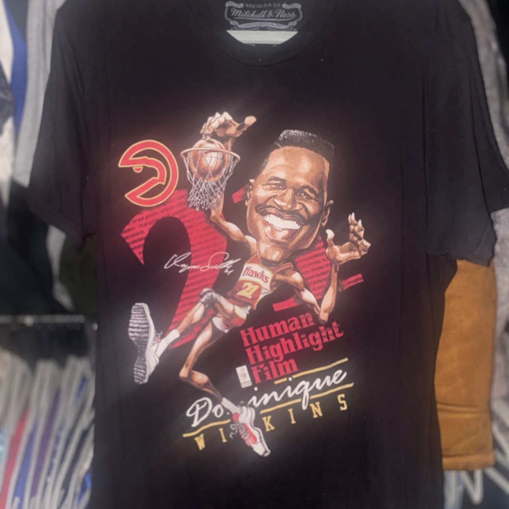 Mitchell & Ness Dominique Wilkins Black Tee